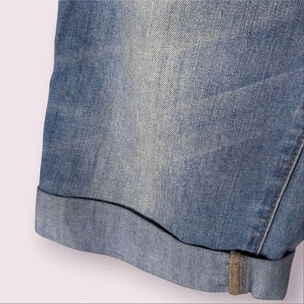 Free People Low Rise Stretch Denim Cuffed Bermuda Shorts size 26